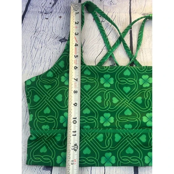 CVG Constantly Varied Gear Green Celtic Shamrock Strap Sports Bra Womens Medium - Picture 4 of 9